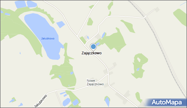 Zajączkowo gmina Grodziczno, Zajączkowo, mapa Zajączkowo gmina Grodziczno