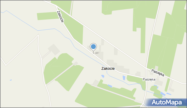 Zakocie, Zakocie, mapa Zakocie