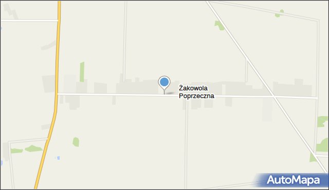 Żakowola Poprzeczna, Żakowola Poprzeczna, mapa Żakowola Poprzeczna