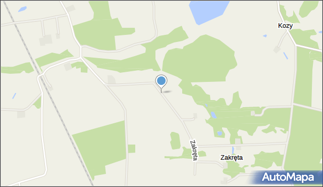 Zakręta, Zakręta, mapa Zakręta