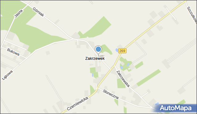 Zakrzewek gmina Choceń, Zakrzewek, mapa Zakrzewek gmina Choceń