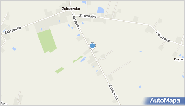 Zakrzewko gmina Łysomice, Zakrzewko, mapa Zakrzewko gmina Łysomice