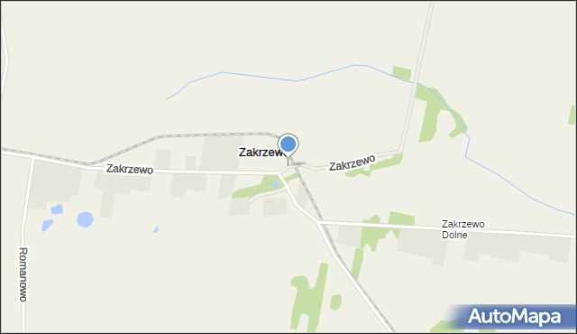Zakrzewo gmina Karniewo, Zakrzewo, mapa Zakrzewo gmina Karniewo