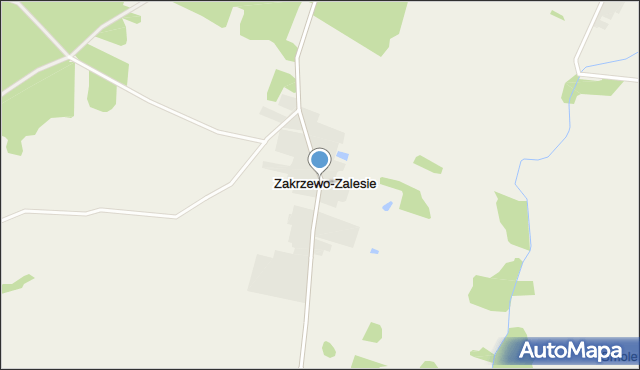 Zakrzewo-Zalesie, Zakrzewo-Zalesie, mapa Zakrzewo-Zalesie