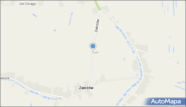 Zakrzów gmina Łaziska, Zakrzów, mapa Zakrzów gmina Łaziska