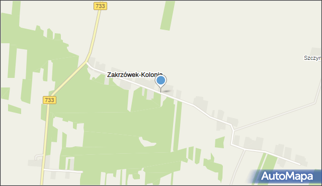 Zakrzówek-Kolonia, Zakrzówek-Kolonia, mapa Zakrzówek-Kolonia