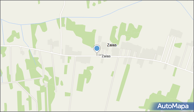 Zalas gmina Długosiodło, Zalas, mapa Zalas gmina Długosiodło