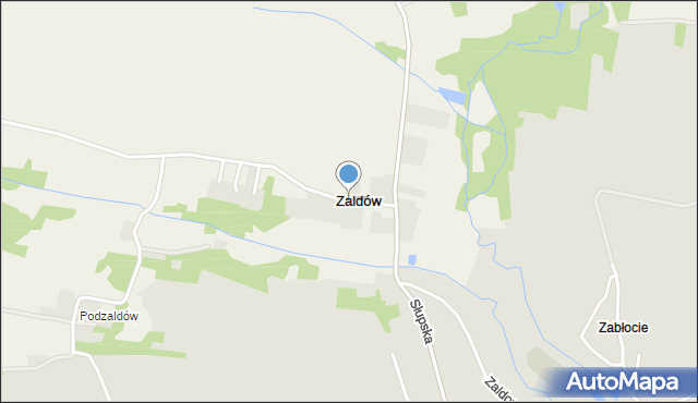 Zaldów, Zaldów, mapa Zaldów