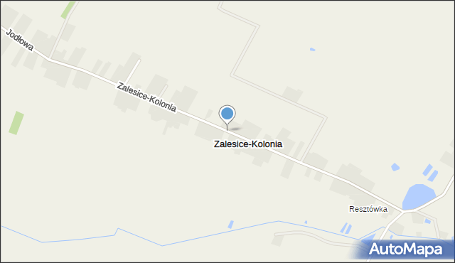 Zalesice-Kolonia gmina Wierzbica, Zalesice-Kolonia, mapa Zalesice-Kolonia gmina Wierzbica
