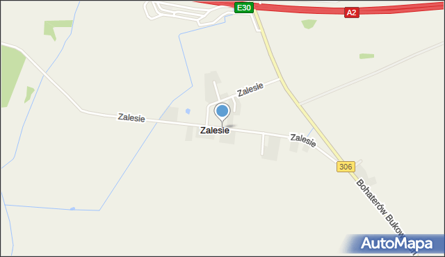 Zalesie gmina Duszniki, Zalesie, mapa Zalesie gmina Duszniki