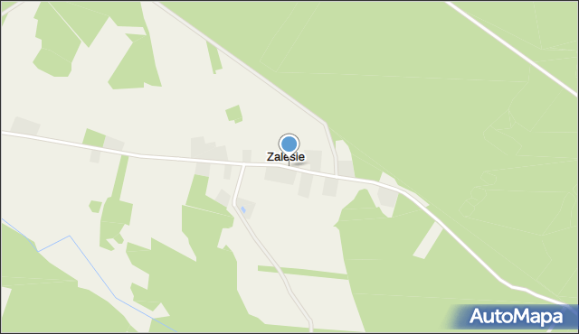 Zalesie gmina Kluczewsko, Zalesie, mapa Zalesie gmina Kluczewsko