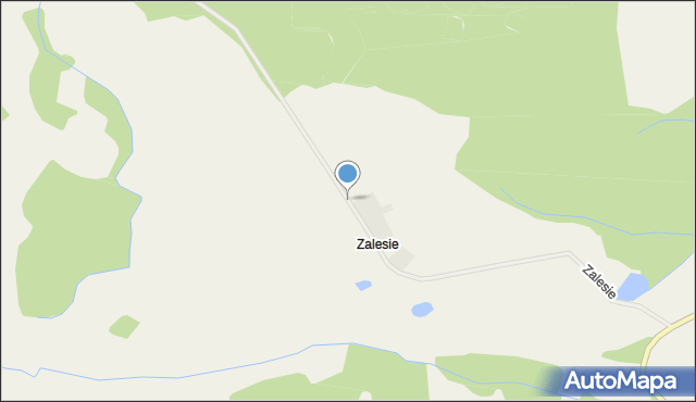 Zalesie gmina Lubomierz, Zalesie, mapa Zalesie gmina Lubomierz