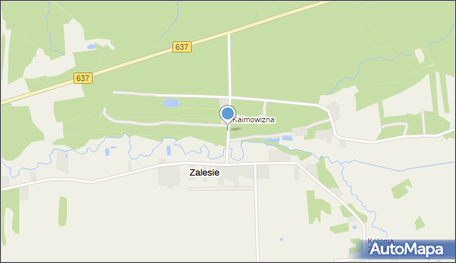 Zalesie gmina Stanisławów, Zalesie, mapa Zalesie gmina Stanisławów