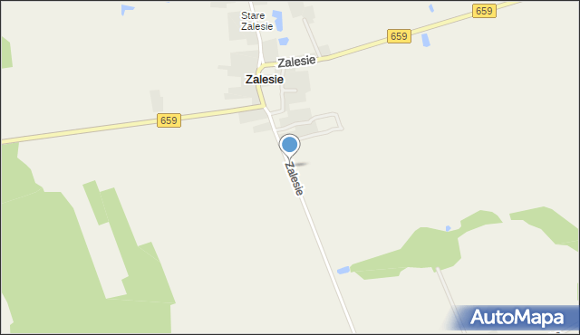 Zalesie gmina Wyszki, Zalesie, mapa Zalesie gmina Wyszki