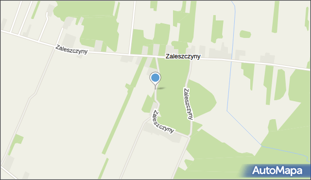 Zaleszczyny gmina Dąbrowa Zielona, Zaleszczyny, mapa Zaleszczyny gmina Dąbrowa Zielona