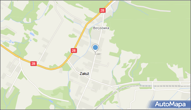 Załuż, Załuż, mapa Załuż