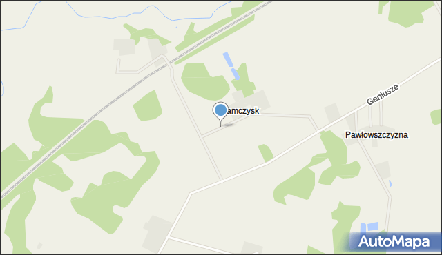 Zamczysk gmina Sokółka, Zamczysk, mapa Zamczysk gmina Sokółka