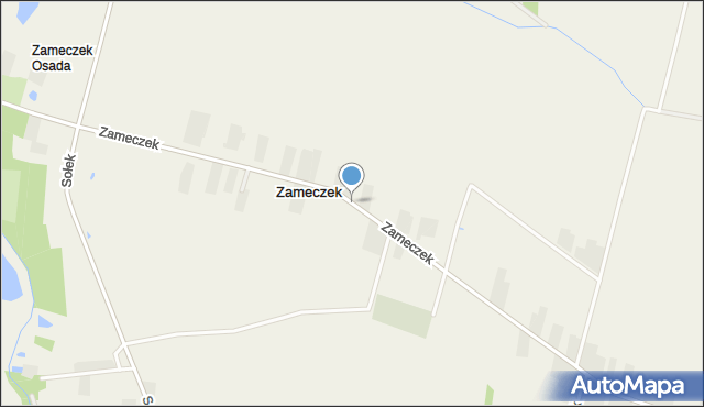 Zameczek gmina Opoczno, Zameczek, mapa Zameczek gmina Opoczno