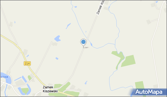 Zamek Kiszewski, Zamek Kiszewski, mapa Zamek Kiszewski