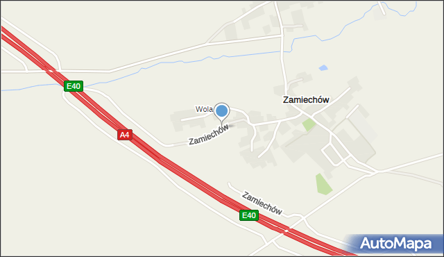 Zamiechów, Zamiechów, mapa Zamiechów