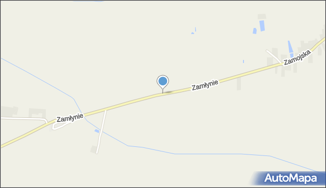 Zamłynie gmina Tyszowce, Zamłynie, mapa Zamłynie gmina Tyszowce