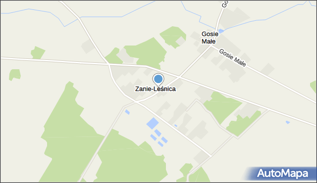 Zanie-Leśnica, Zanie-Leśnica, mapa Zanie-Leśnica