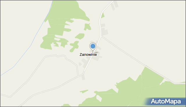 Zanowinie, Zanowinie, mapa Zanowinie