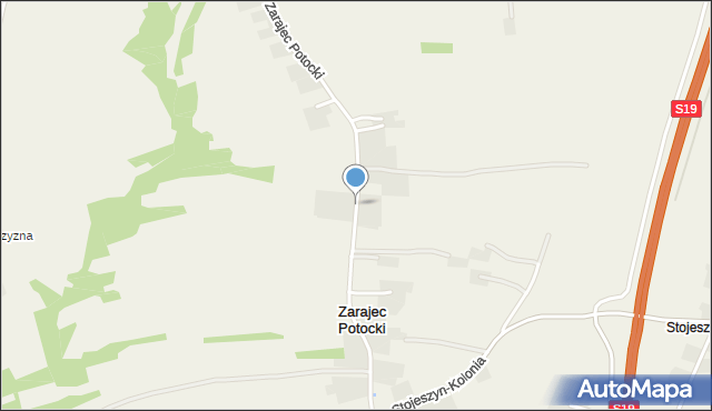 Zarajec Potocki, Zarajec Potocki, mapa Zarajec Potocki