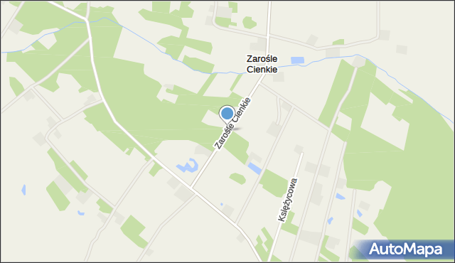 Zarośle Cienkie, Zarośle Cienkie, mapa Zarośle Cienkie