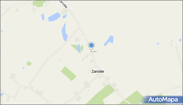 Zarośle gmina Bobrowo, Zarośle, mapa Zarośle gmina Bobrowo