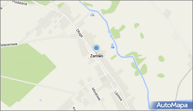 Żarowo gmina Stargard, Żarowo, mapa Żarowo gmina Stargard