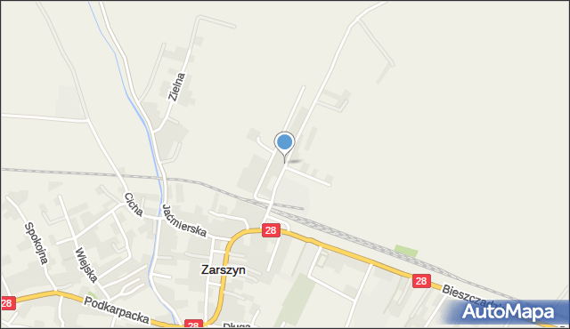 Zarszyn, Zamieście, mapa Zarszyn