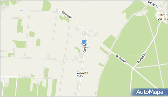 Zarzęcin, Zarzęcin, mapa Zarzęcin