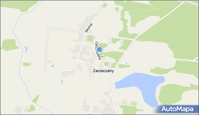 Zarzeczany, Zarzeczany, mapa Zarzeczany