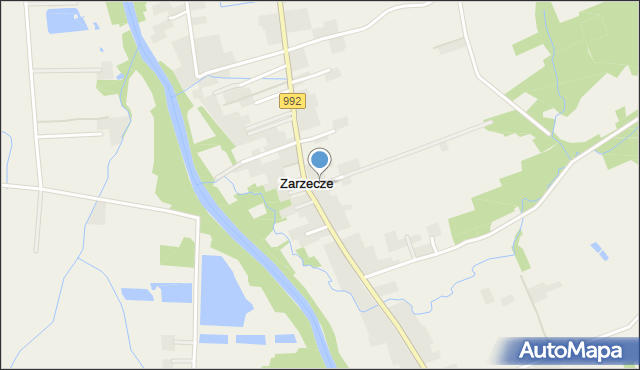 Zarzecze gmina Dębowiec, Zarzecze, mapa Zarzecze gmina Dębowiec