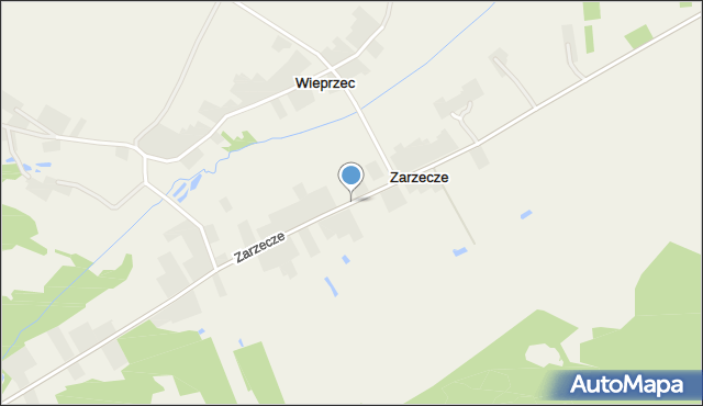 Zarzecze gmina Zamość, Zarzecze, mapa Zarzecze gmina Zamość