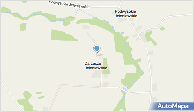 Zarzecze Jeleniewskie, Zarzecze Jeleniewskie, mapa Zarzecze Jeleniewskie