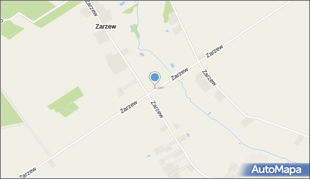 Zarzew gmina Rzgów, Zarzew, mapa Zarzew gmina Rzgów