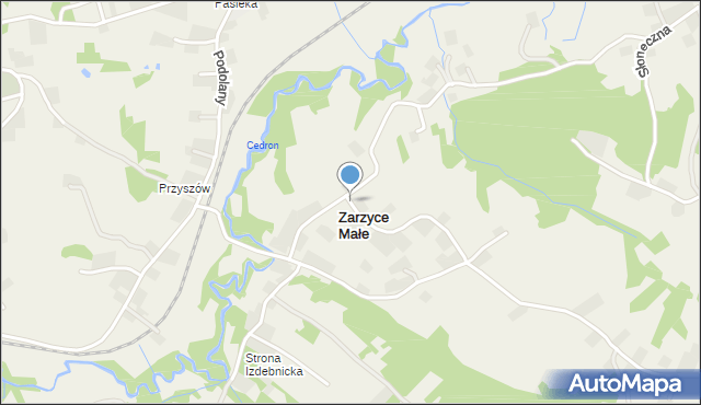 Zarzyce Małe, Zarzyce Małe, mapa Zarzyce Małe