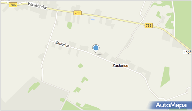 Zasłońce, Zasłońce, mapa Zasłońce