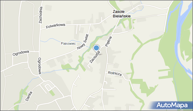 Zasole Bielańskie, Zaciszna, mapa Zasole Bielańskie