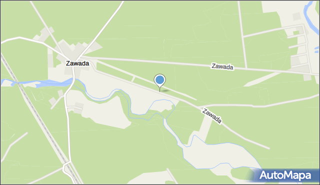 Zawada gmina Czersk, Zawada, mapa Zawada gmina Czersk