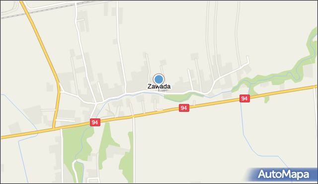 Zawada gmina Dębica, Zawada, mapa Zawada gmina Dębica