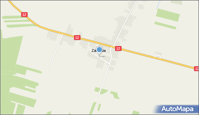 Zawada gmina Przysucha, Zawada, mapa Zawada gmina Przysucha