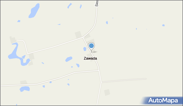 Zawada gmina Sicienko, Zawada, mapa Zawada gmina Sicienko