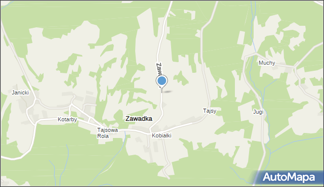 Zawadka gmina Tokarnia, Zawadka, mapa Zawadka gmina Tokarnia