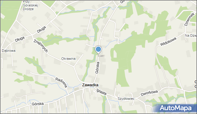 Zawadka gmina Wadowice, Zawadka, mapa Zawadka gmina Wadowice