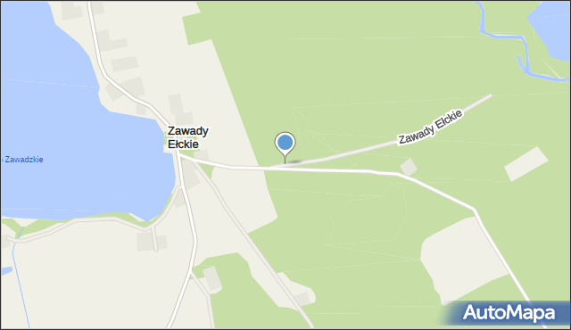 Zawady Ełckie, Zawady Ełckie, mapa Zawady Ełckie