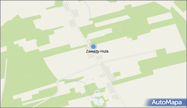 Zawady-Huta, Zawady-Huta, mapa Zawady-Huta