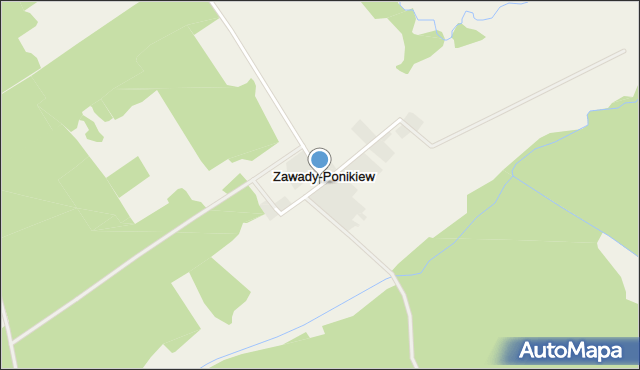 Zawady-Ponikiew, Zawady-Ponikiew, mapa Zawady-Ponikiew